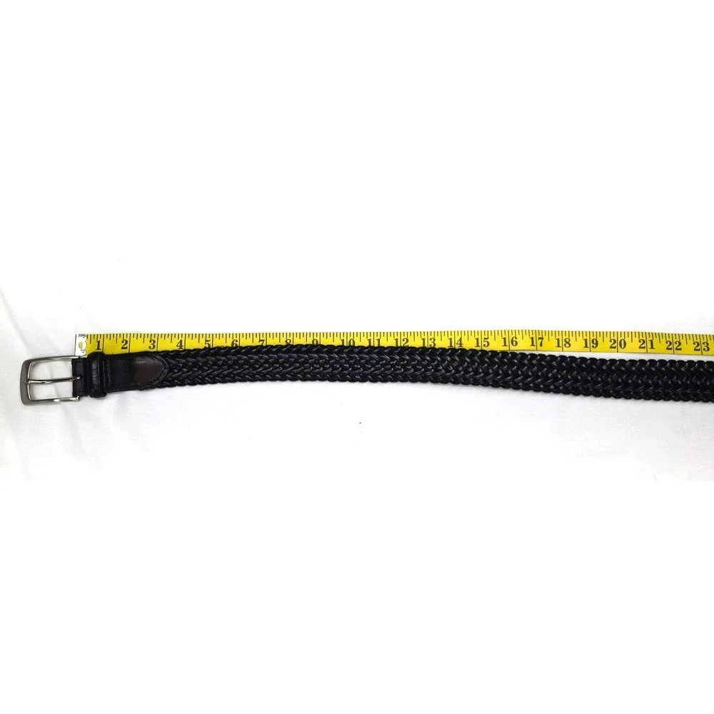 Braided‎ Leather Belt Dk Brown Sz 40